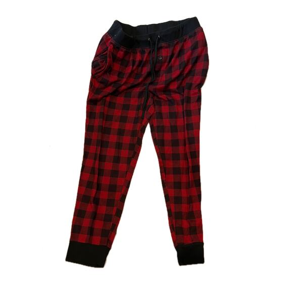 Fruit of the Loom Red/Black Check Sleep Lounge Pants Mens L - Picture 1 of 3